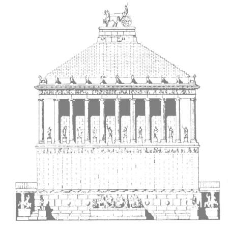 Ilustración del Mausoleo de Halicarnaso