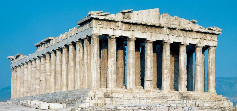Fachada occidental del Partenón